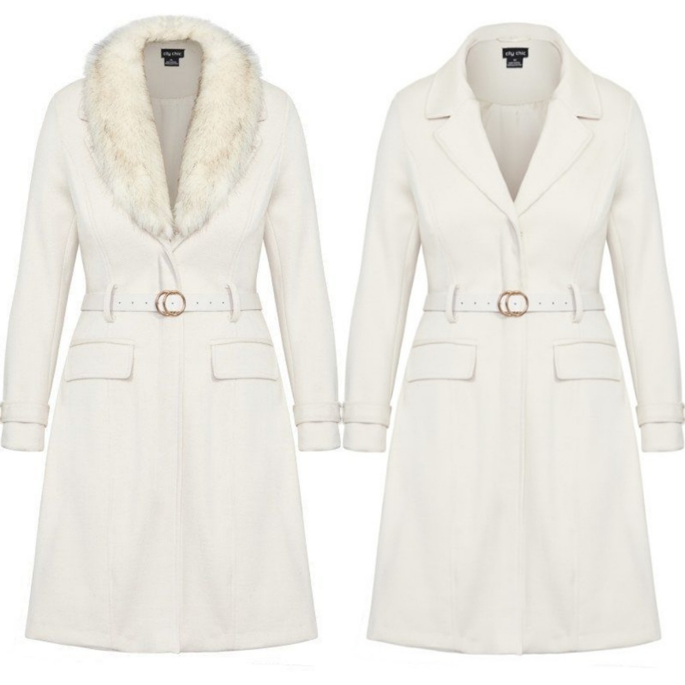 NWT/Still In Bag Ivory City Chic Coat